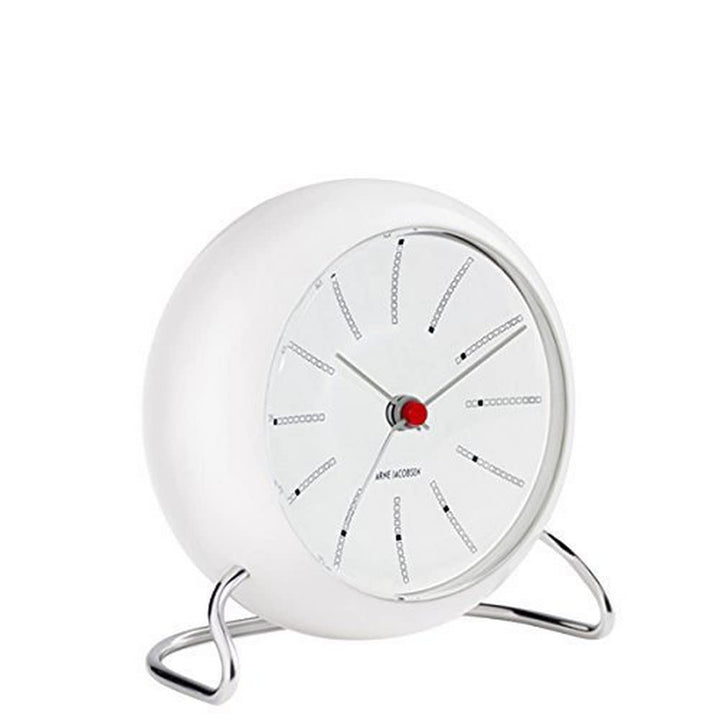 Arne Jacobsen Tischuhr Ø11 cm Bankers Originaldesign Kreative Details, weiss
