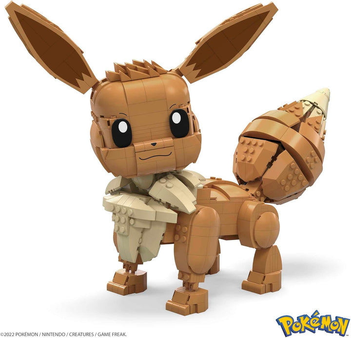 MEGA Construx GMD34 - Pokémon Jumbo Evoli (30cm), Bauset mit beweglicher Figur, Spielzeug ab 10 Jahr