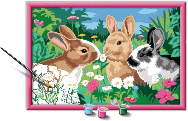 Ravensburger Malen Nach Zahlen - Putzige Häschen für Kinder Ab 9 Jahren & Fohlen Mit Kätzchen für Ki