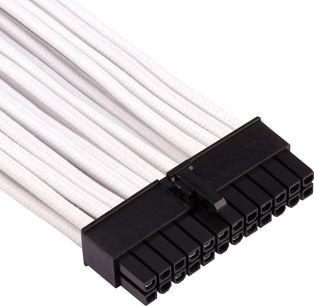 Corsair Premium Sleeved 24 pin-Polig-ATX-Kabel Typ4 (Generation 4-Serie) Weiss 24 pin ATX Weiss, 24