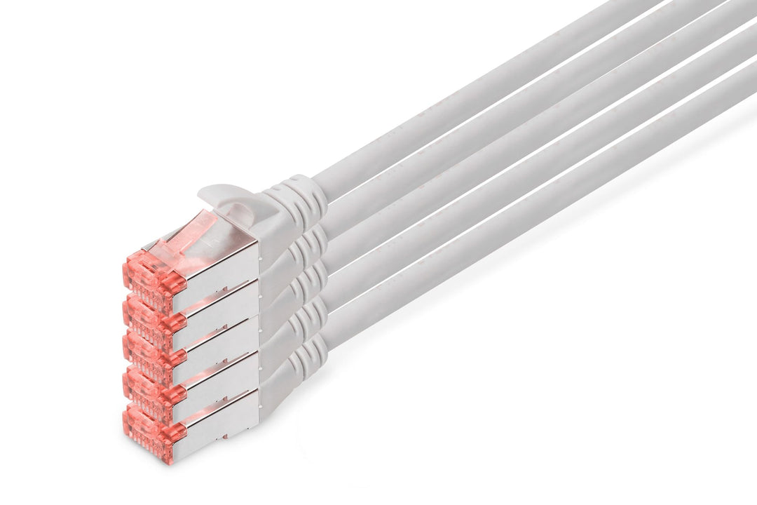 DIGITUS LAN Kabel Cat 6 - 20m - 5 Stück - RJ45 Netzwerkkabel - S/FTP Geschirmt - Kompatibel zu Cat 6