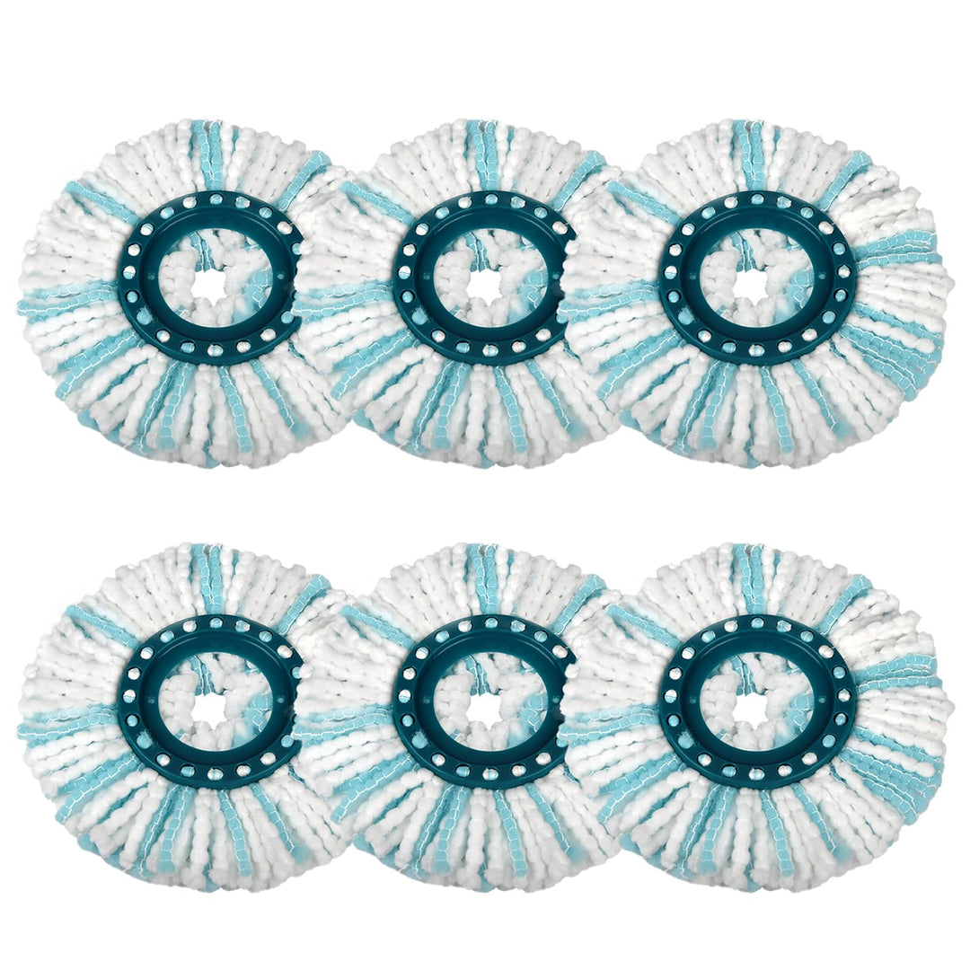 6 Stück Ersatzkopf für Leifheit Clean Twist Disc Mop / Clean Twist Disc Mop Ergo Bodenwischer, Masch
