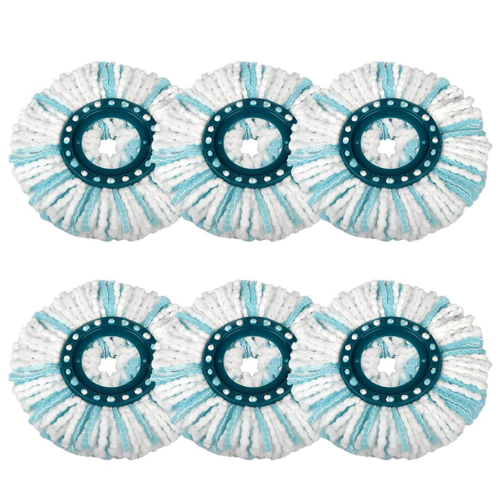 6 Stück Ersatzkopf für Leifheit Clean Twist Disc Mop / Clean Twist Disc Mop Ergo Bodenwischer, Masch