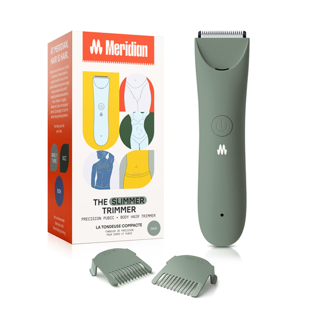 MERIDIAN Schlanker Trimmer, Scham- & Körperhaarschneider, Bikini-Haarentfernung, keine Kerben, Rasie