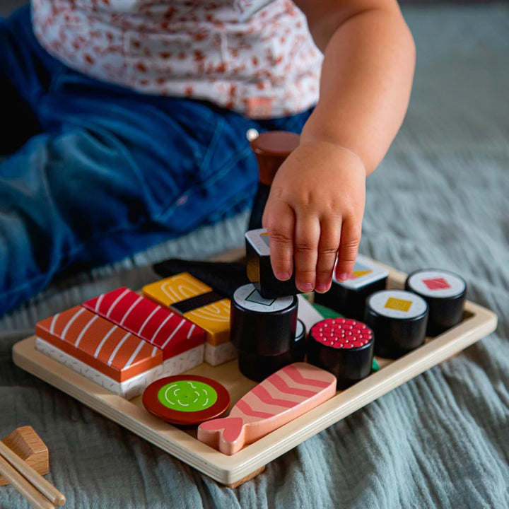 Tryco Sushi-Spielset 23-teilig aus Holz für Kinder ab 18 Monate TR-353012