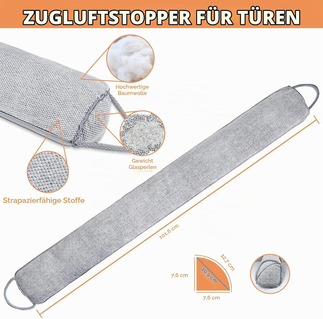 Schwerer Türzugstopper, 102 cm Zugluftstopper für Fenster Dreieck unter der Tür Zugluftstopper Geräu