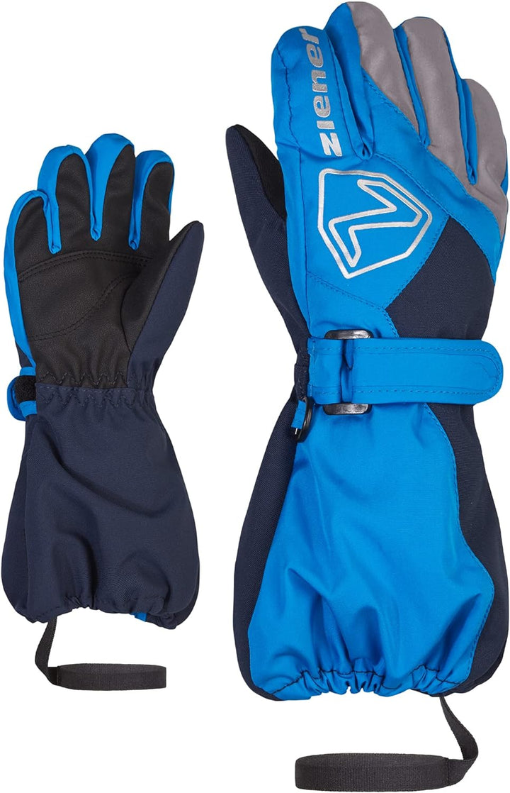 Ziener Unisex Baby Lauro Ski-Handschuhe/Winter | wasserdicht, Lange Stulpe, reflektierend 92cm persi
