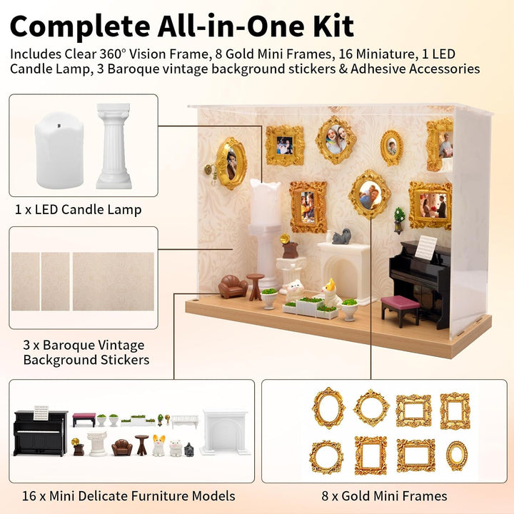 Lermende DIY Mini Museum Bilderrahmen: Mini Museum Silhouette Box