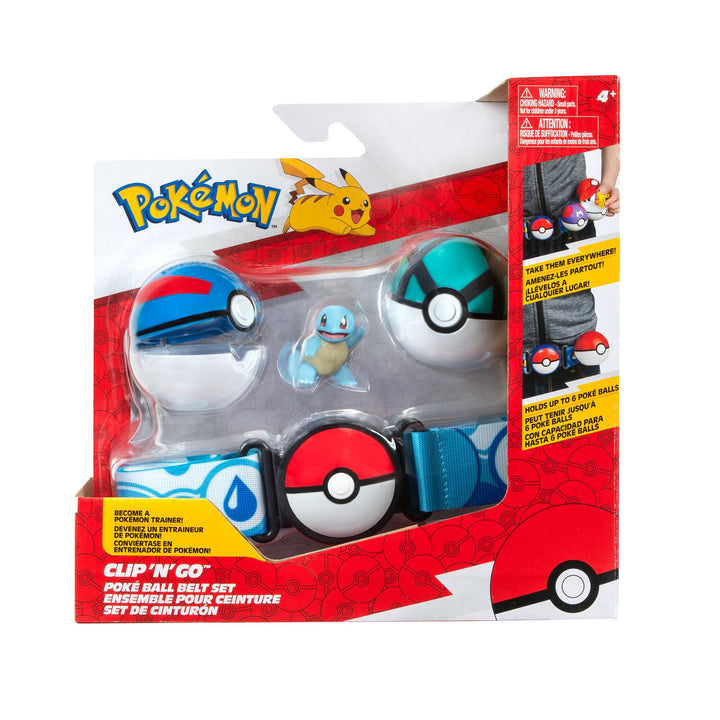 Pokémon PKW3161 Spielzeug, Gürtel Set Schiggy, ys/m, Gürtel Set Schiggy