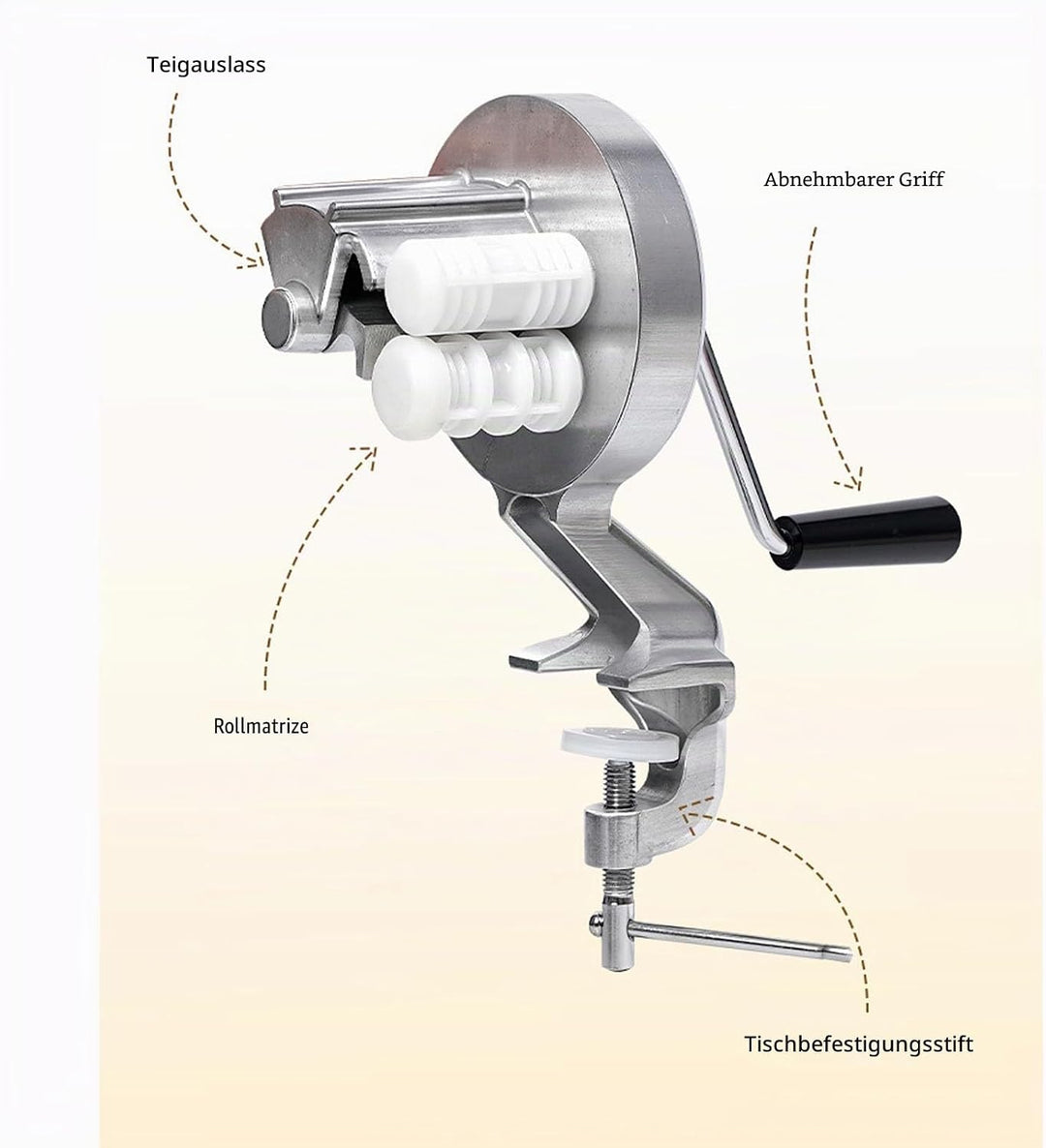 Cavatelli Maker Maschine, Aluminiumlegierung Manuelle Pasta Maschine Nudelmaschine Hand Gnocchi Nude