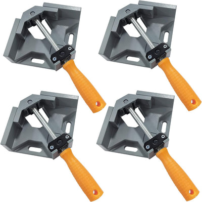 4 Stück Winkelspanner 90 Grad, Aluminium-Legierung Eckspanner, Mit Swing Kiefer, Single Handle, Wink