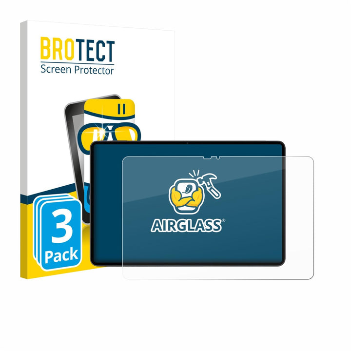 BROTECT 3 Stück Schutzglas für VALE V12X LTE-8128 12.6" Schutzfolie Panzer Folie Glas Displayschutz