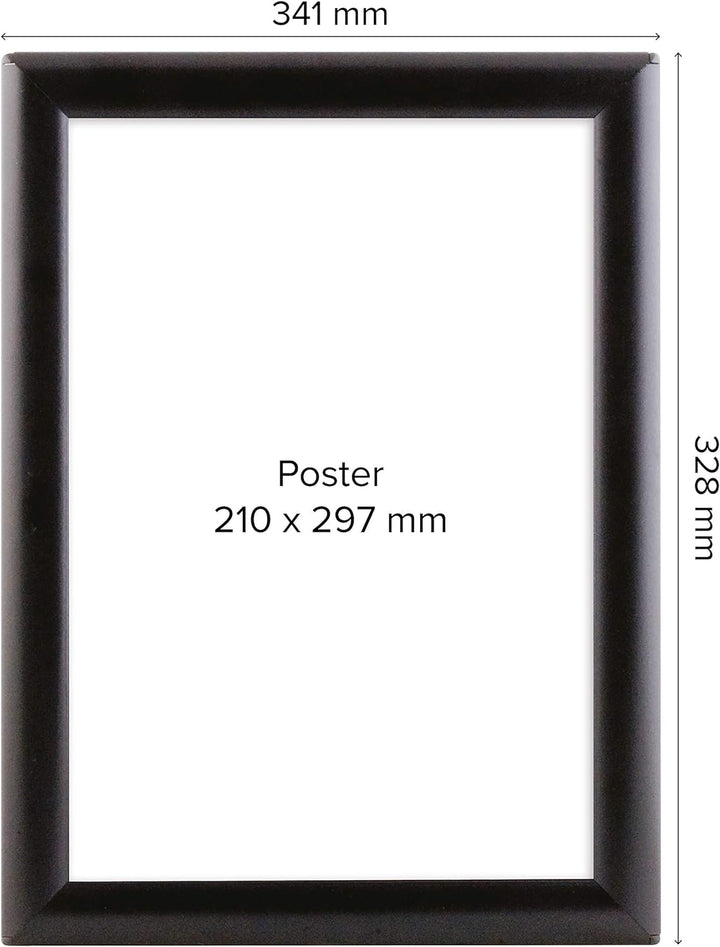 DISPLAY SALES Klapprahmen (5 St.) Opti Frame schwarz DIN A4 25 mm Sparpack Wechselrahmen Plakatrahme