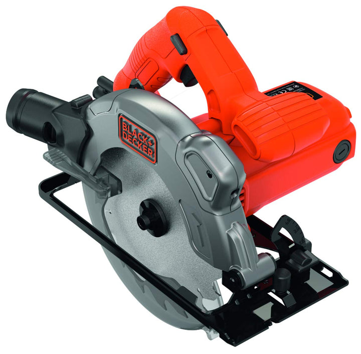 Black+Decker Handkreissäge (1250W, Schnitttiefe 66 mm / 50 mm (90°/45°) 1 Sägeblatt mit Parallelansc