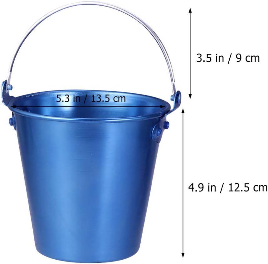 STOBAZA Aluminiumlegierung Eiskübel Mit Blauer Weinkühler Für Bars Ktv Und Partys Praktischer Eisbeh