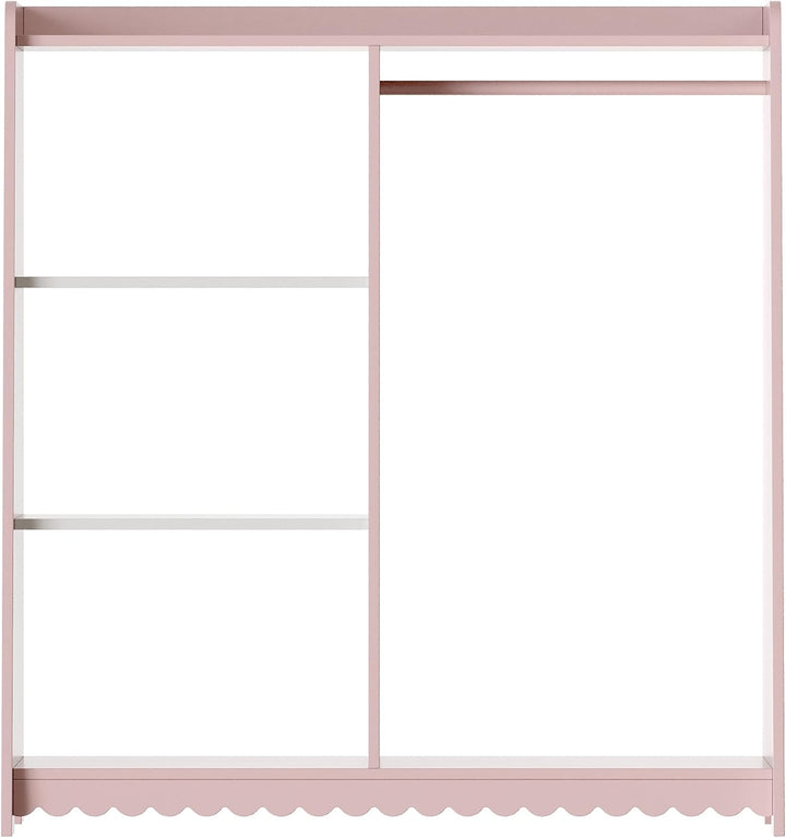 [en.casa] Kindergarderobe stehend Vestnes Kinder Kleiderschrank mit Kleiderstange 90 x 80 x 38 cm Kl
