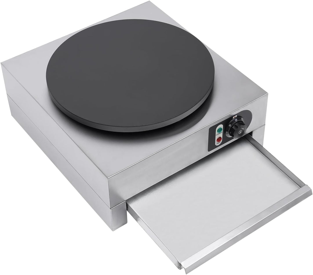Crêpes Maker mit antihaftbeschichteter Platte: 3000W Elektrogrill für Crepes, Pancakes, Galettes, Bu