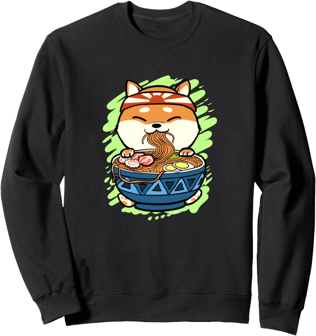 Ramen Nudeln Geschenk für Shiba Inu Hundefreunde Sweatshirt