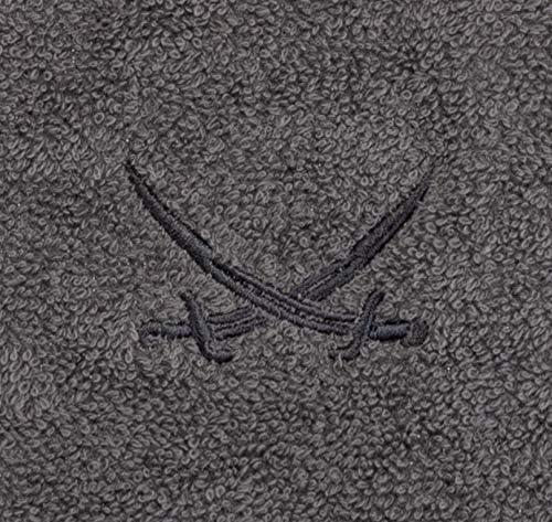 Sansibar Seiftücher 6er Set ca. 30x30 cm 100% Baumwolle mit gesticktem Säbel Logo Handtücher Gästetü