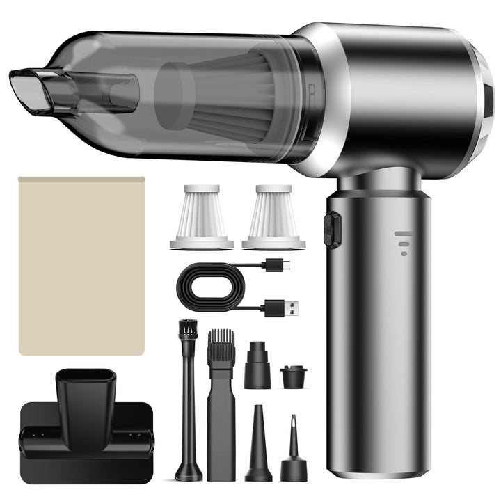 Handstaubsauger, 26000Pa Mini Akku Staubsauger Kabellos 4-In-1 Autostaubsauger 6000mAh 3-Gang Elektr