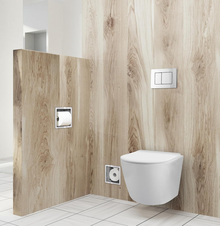 Balneo Toilettenpapierspender mit Magazin für 6 Rollen, Toilettenpapierhalter für Badzimmer, Install