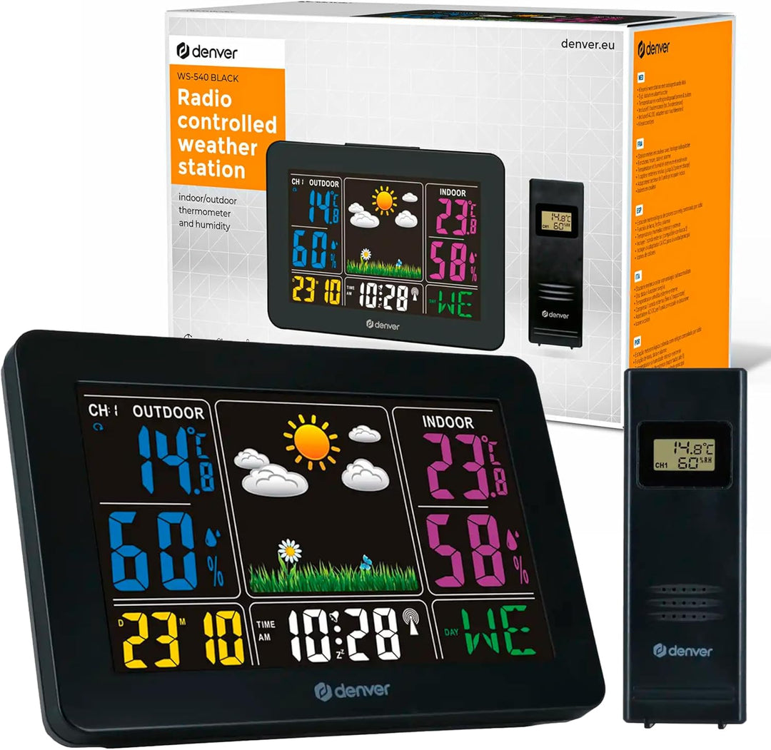 Denver Wetterstation 'WS-540' mit Aussensensor, Alarmfunktion und Farbdisplay, sowie Messung von Tem