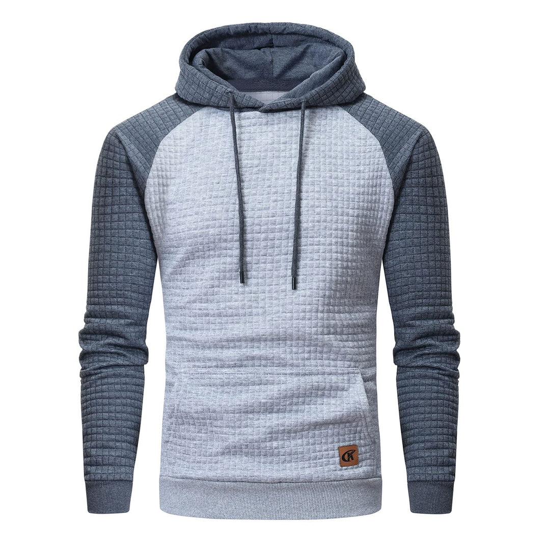 YuKaiChen Herren Kapuzenpullover Casual Langarm Karierten Kordelzug Jacquard Hooded Sweat mit Fleece