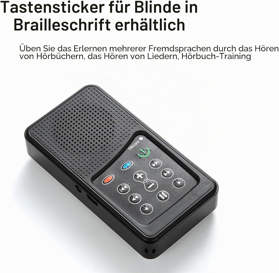 Audio Bible Player für Senioren, Solar Powered Scripture Hörbuch Player mit 4 GB Kapazität und Kopfh