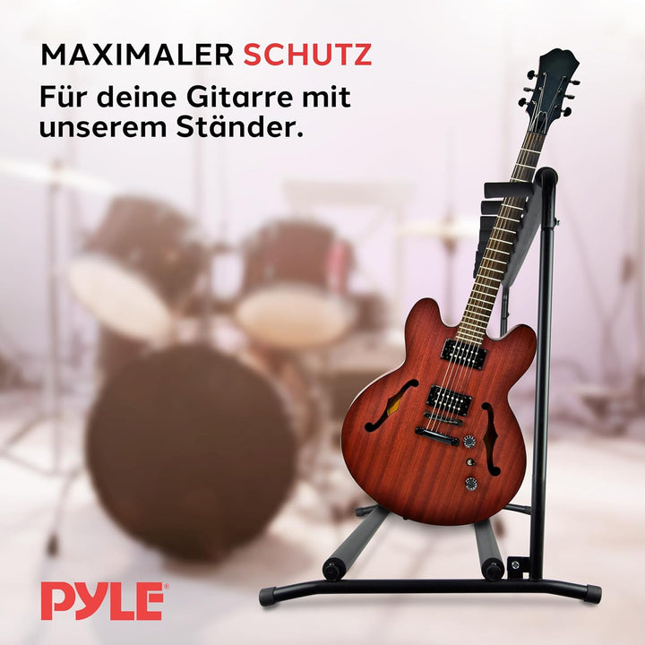 Pyle PGST43 Gitarrenständer für 7 Gitarren, faltbar, universal, tragbar, schwarz, mit rutschfester G