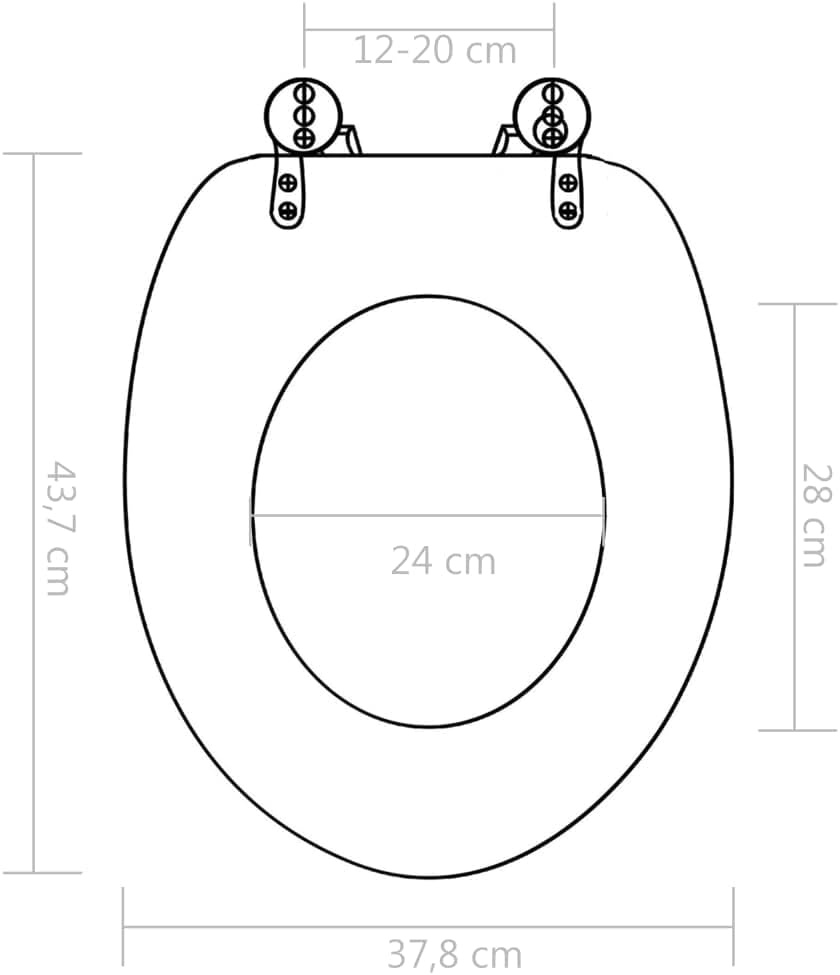 vidaXL Toilettensitz mit Deckel Bambus-Design WC Sitz Brille Toilettendeckel Klodeckel Klobrille Toi