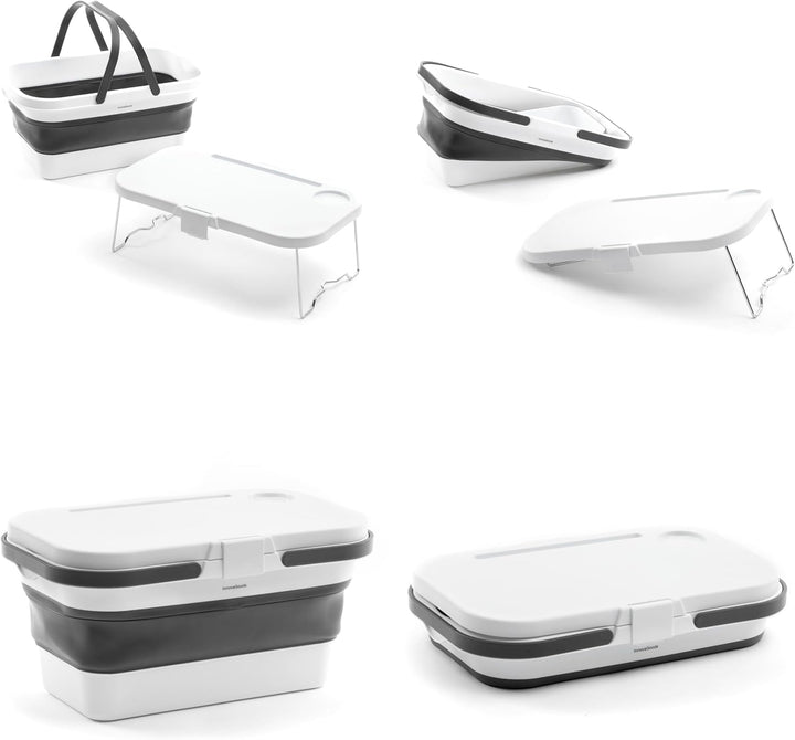 Faltbarer Picknickkorb mit Tisch-Deckel Pickning InnovaGoods, Weiss