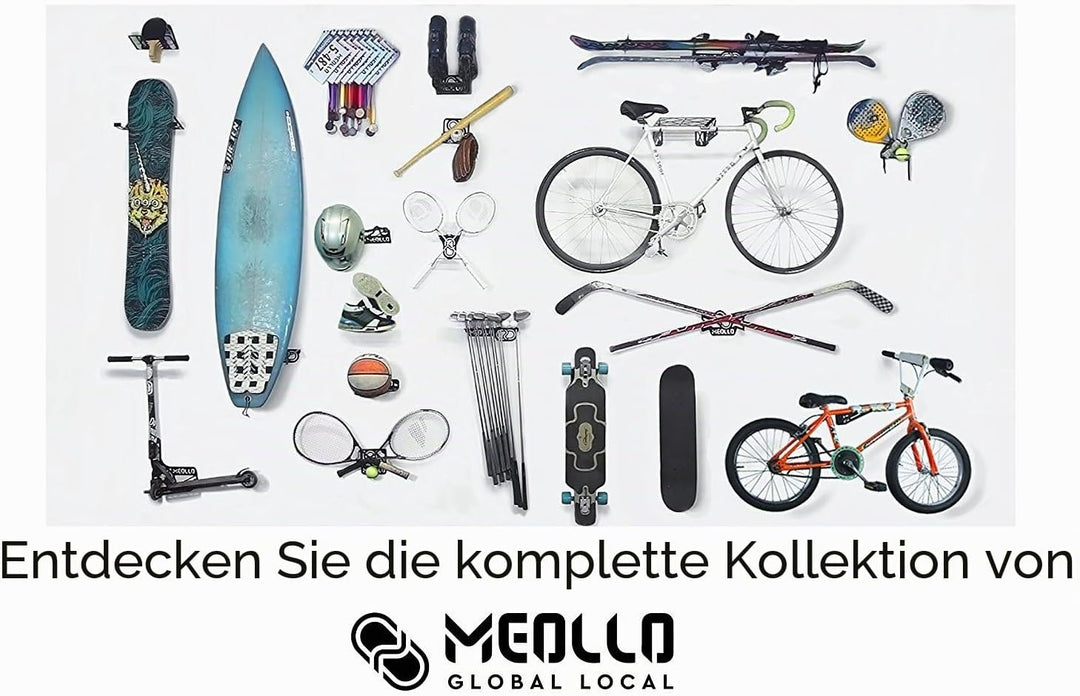 MEOLLO Tischtennisschläger Wandhalterung (100% Stahl) Schwarz, Schwarz
