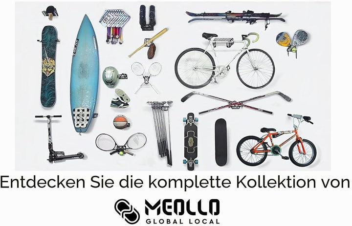MEOLLO Tischtennisschläger Wandhalterung (100% Stahl) Schwarz, Schwarz