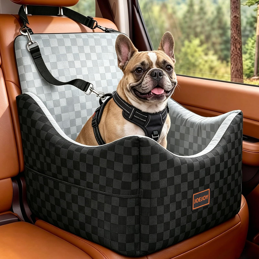 JOEJOY Hunde Autositz für kleine bis mittlere Hunde, Waschbarer Hundesitz Auto mit Aufbewahrungstasc