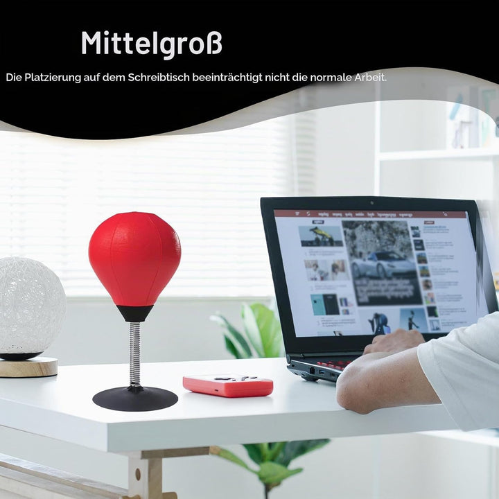 Punchingball, Punchingball Tisch mit Federn, Saugnapf zum Stressabbau für Chef, Kollegen, Freunde, 1