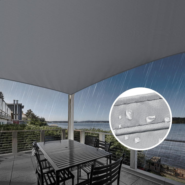 KAHEIGN Sonnensegel Wasserdicht 2,5m x 3m Rechteckig Sonnenschutz Wetterschutz Segel, 98% UV-Schutz