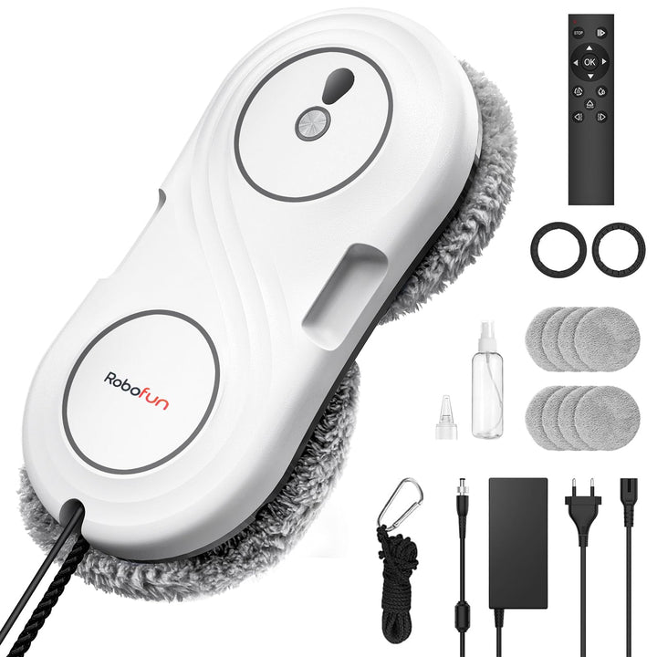 Mini Fensterputzroboter mit Turbinenmotor, 7000Pa Fensterroboter, 63 MM ultradünn, Doppelhelix-Reini