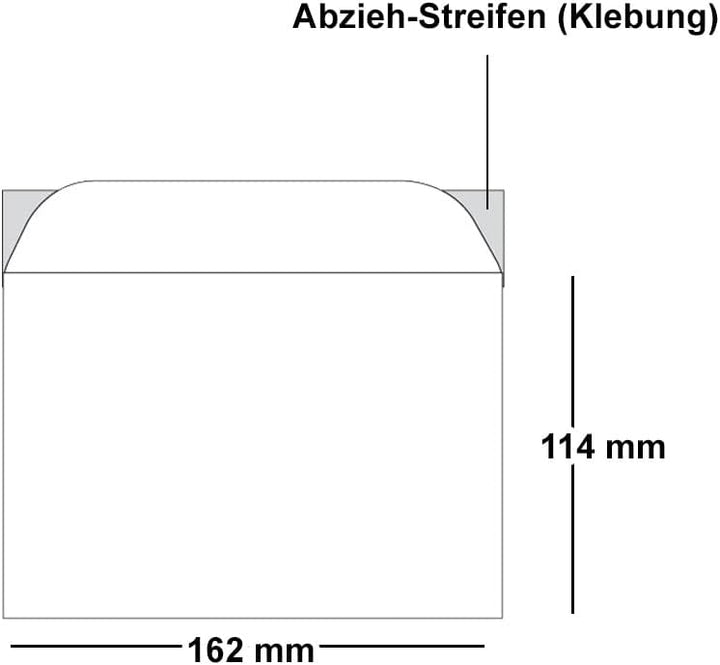 ARTOZ 100x Briefumschläge DIN C6 Ivory Elfenbein (Creme) - 16,2 x 11,4 cm - haftklebend - gerippte K