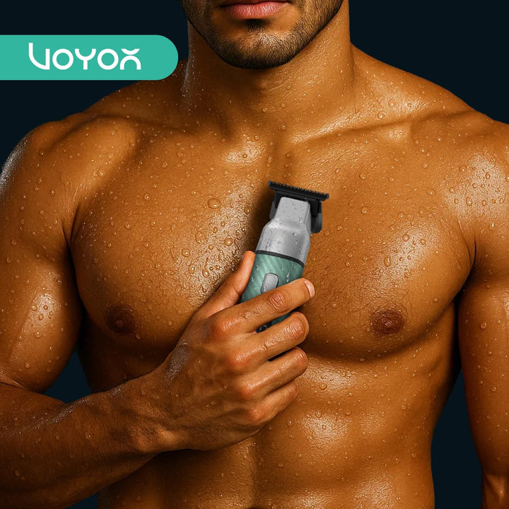 VOYOR Barttrimmer Herren,Ganzkörper Haarpflege,Rasierer und Haarschneider für Gesicht,Kopf und Körpe