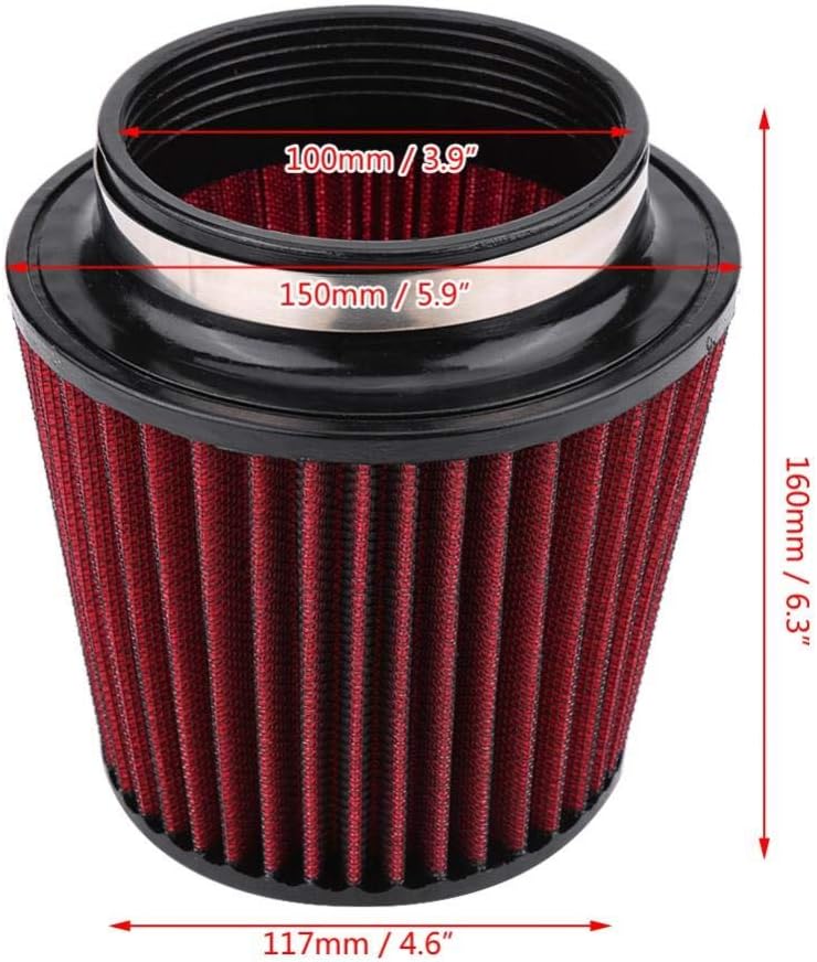Auto Luftfilter, Luftreiniger Runder, Universal Sportluftfilter Luftfilter Universal Car Modificatio