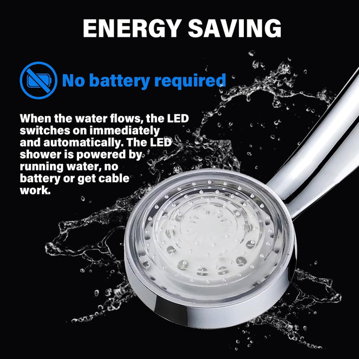 JINYOMFLY LED-Duschkopf, beleuchteter Duschkopf, Farbduschkopf, LED-Handbrause, automatischer Wechse