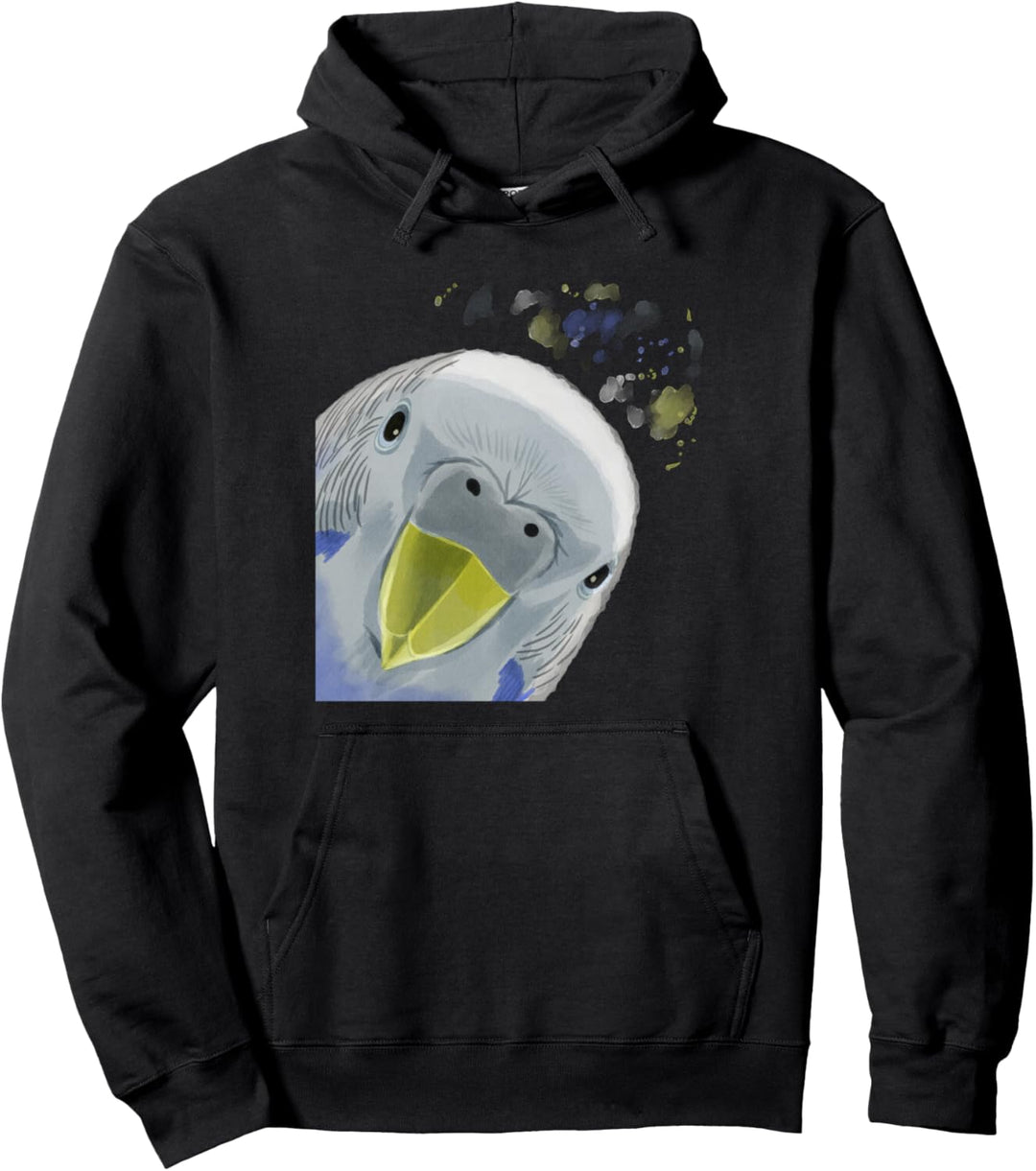 Neugieriger Vogel Papageie Wellensittich Pullover Hoodie