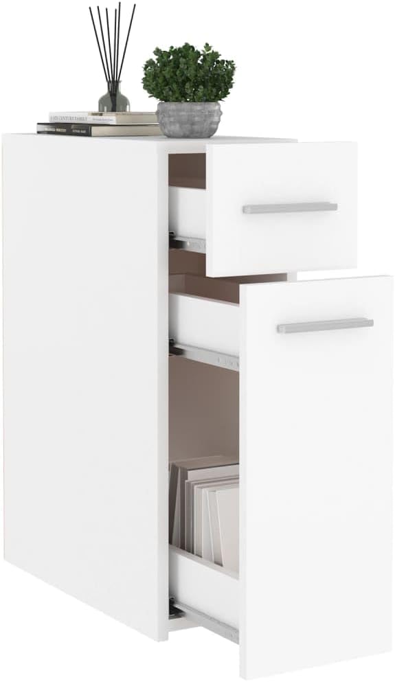 Apothekerschrank mit Schubladen, Aufbewahrungsschrank für Schlafzimmer, Wohnzimmer, Flur, Robust und