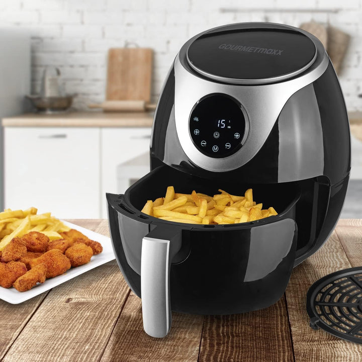 GOURMETmaxx Heissluft-Fritteuse Digital | 60 Min Timerfunktion und automatische Abschaltung | Fett-