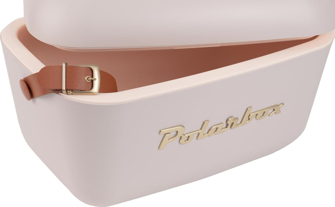 Retro Kühltasche mit Lederband 12 Liter - Polarbox - Perle
