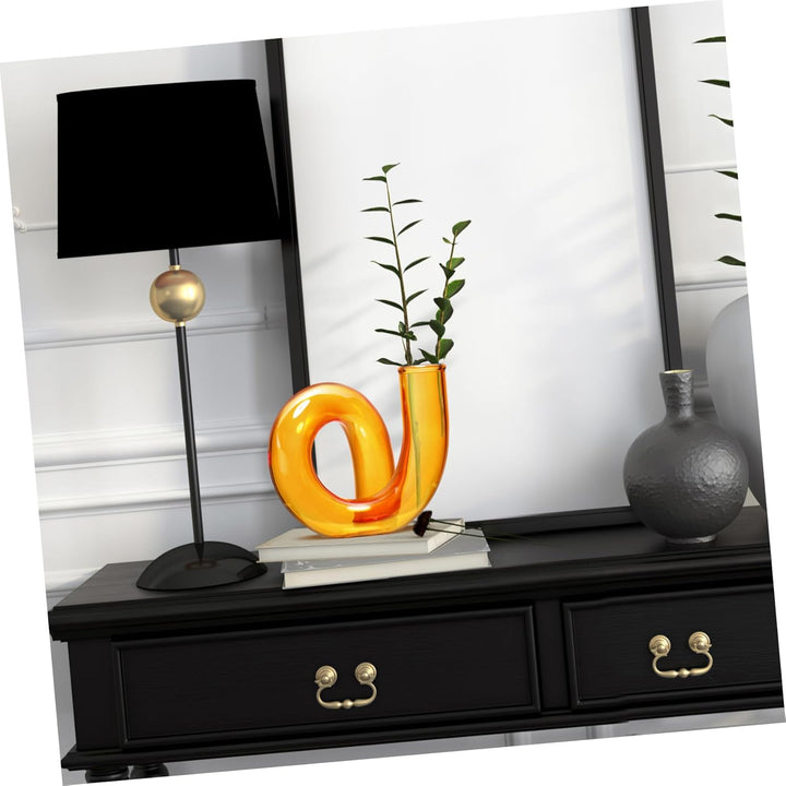 Klare Glasvase Unregelmässige Verzerrung Blumenvase Kreative Vase für Blumen Modernes Dekoratives Äs