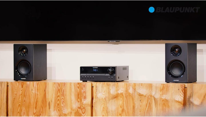 Blaupunkt MS55SUB Stereo-Mikroanlage mit HDMI ARC, TV-Audio-Anschluss, Bluetooth, CD, USB, FM, PLL,