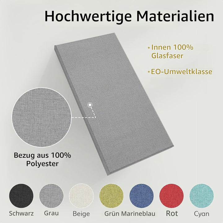 TONOR gross Fiberglas Akustikpaneele, 100x50x4 cm Akustikbild Schallabsorber Wand aus Wanddekoration