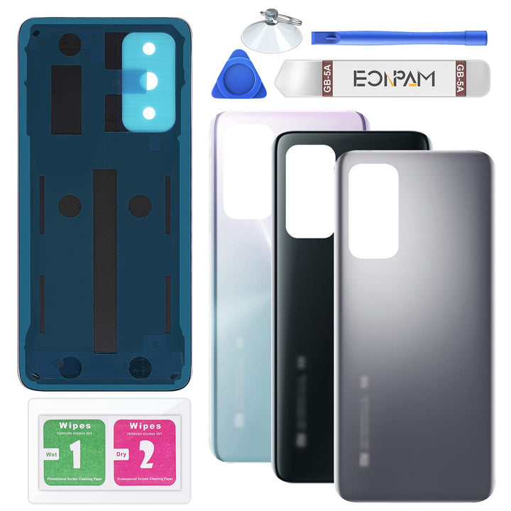 Eonpam Akkudeckel für Xiaomi Mi 10T / Mi 10T Pro Rückseite Glas Original Backcover Back Glas Ersatz