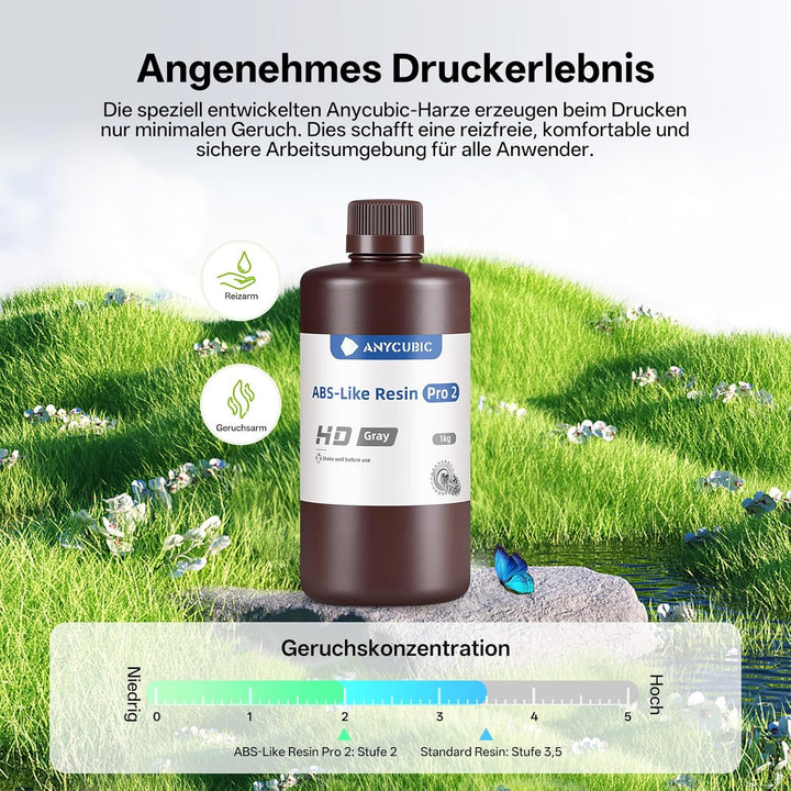 ABS-Like Resin Plus, ANYCUBIC 3D Drucker Resin mit Ausgezeichneter Härte und Zähigkeit, Lange Konser